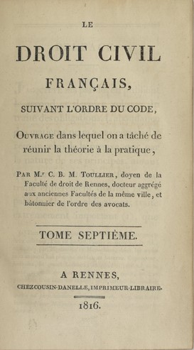 Manuel de droit civil par Charles Bonaventure Toullier